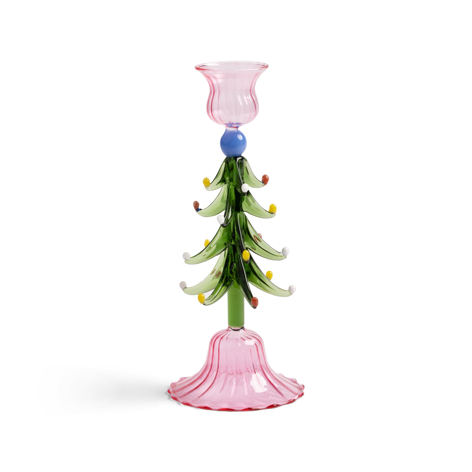 Bougeoir verre sapin de Noël