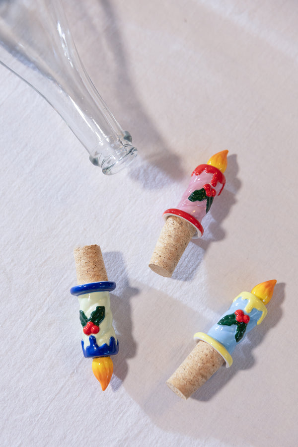 Bouchon de bouteille bougie de Noël