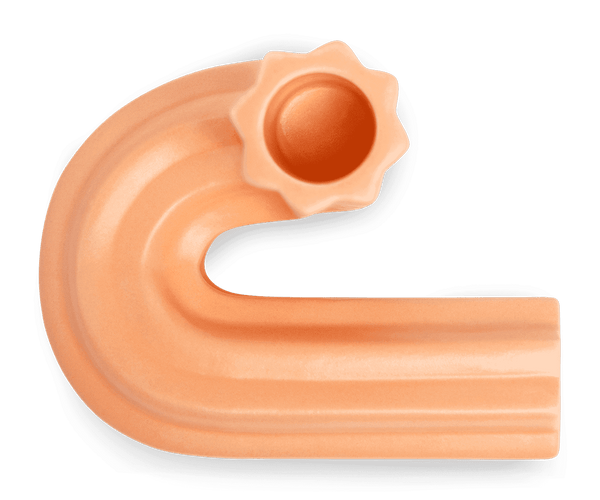 Bougeoir Templo orange