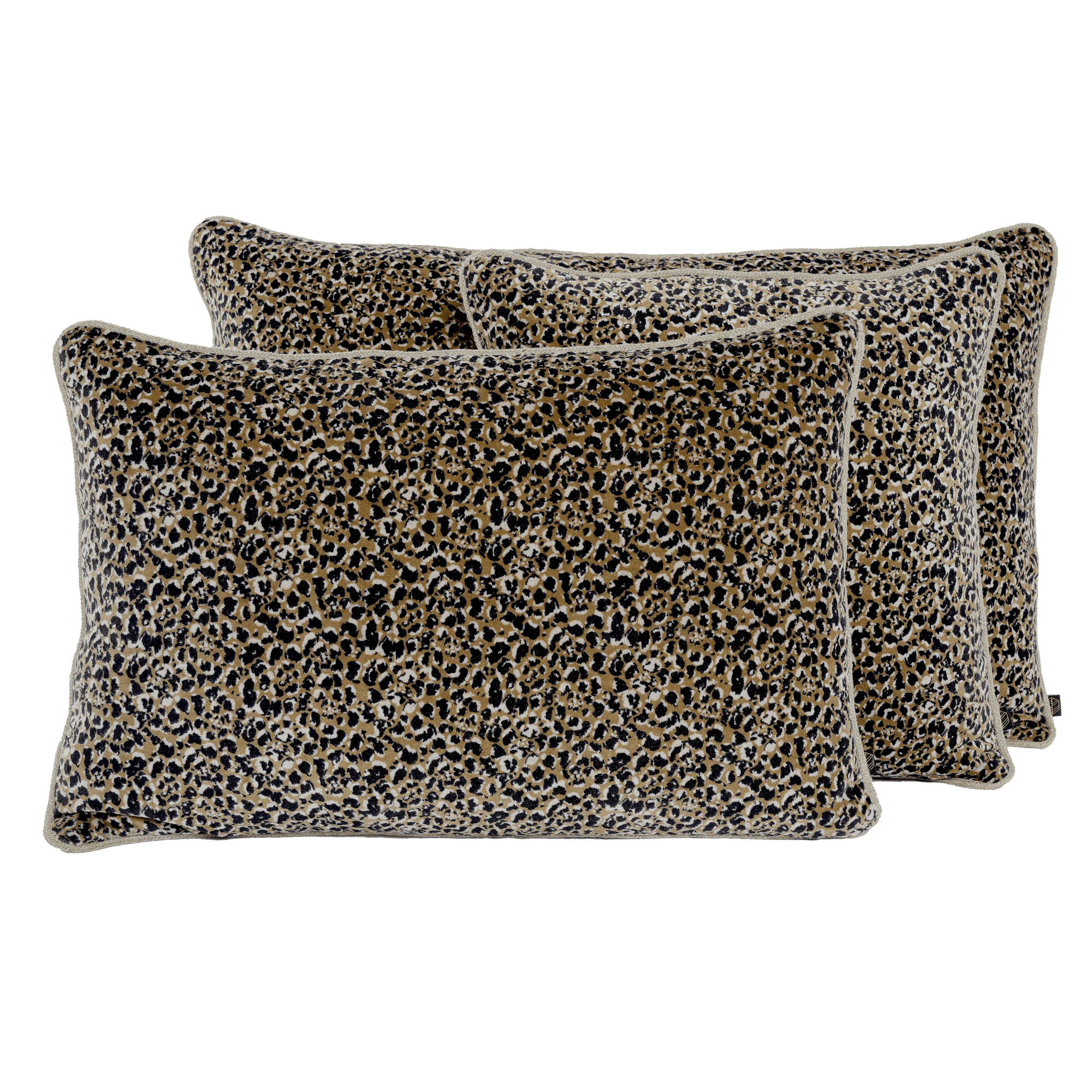 Housse de coussin en velours de coton Gairo or