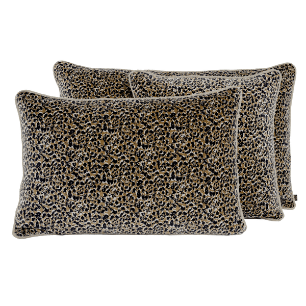 Housse de coussin en velours de coton Gairo or
