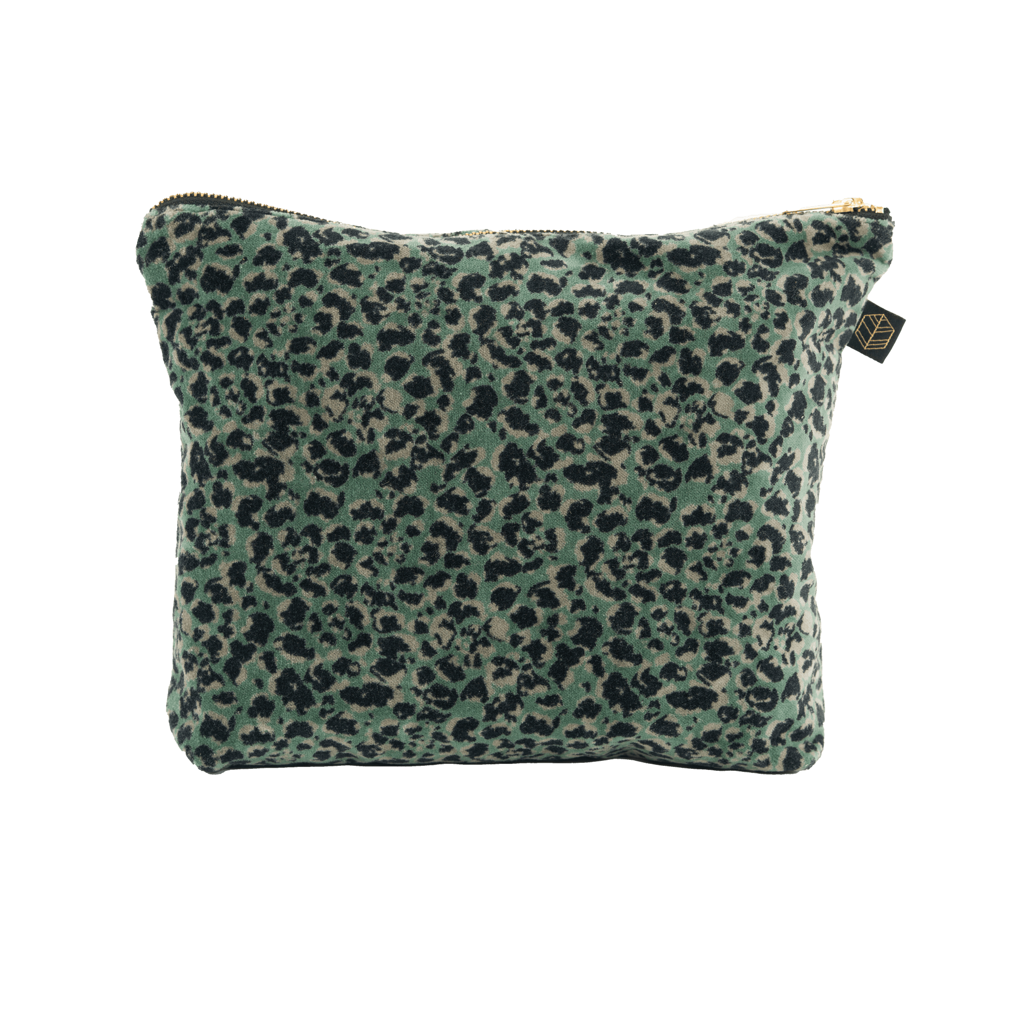 Trousse en velours Gairo vert jardin