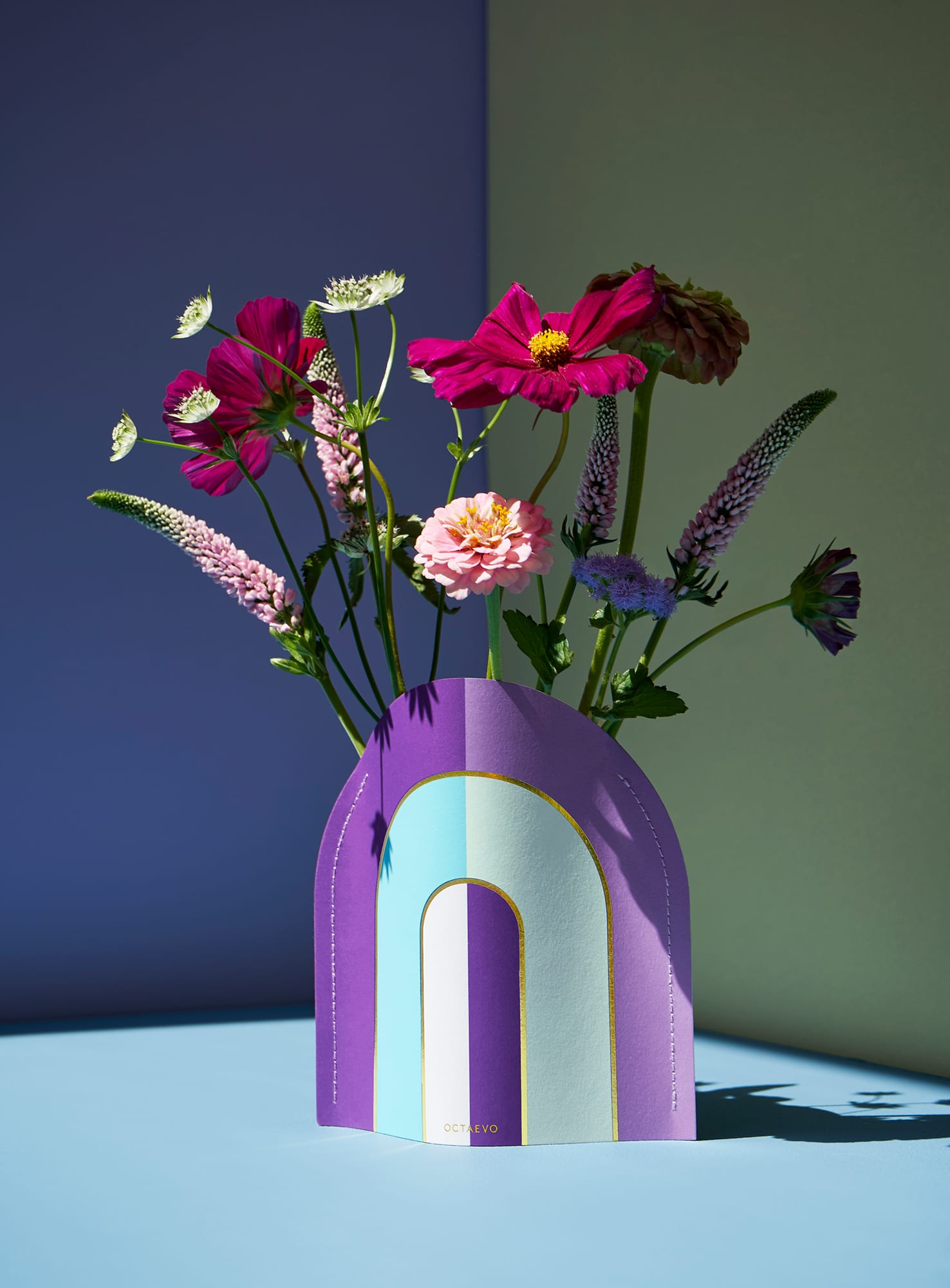 Mini vase en papier Riviera arche violet