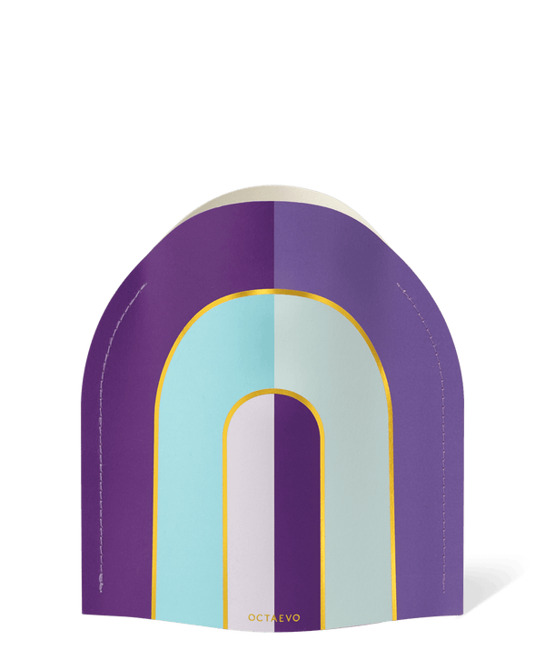 Mini vase en papier Riviera arche violet