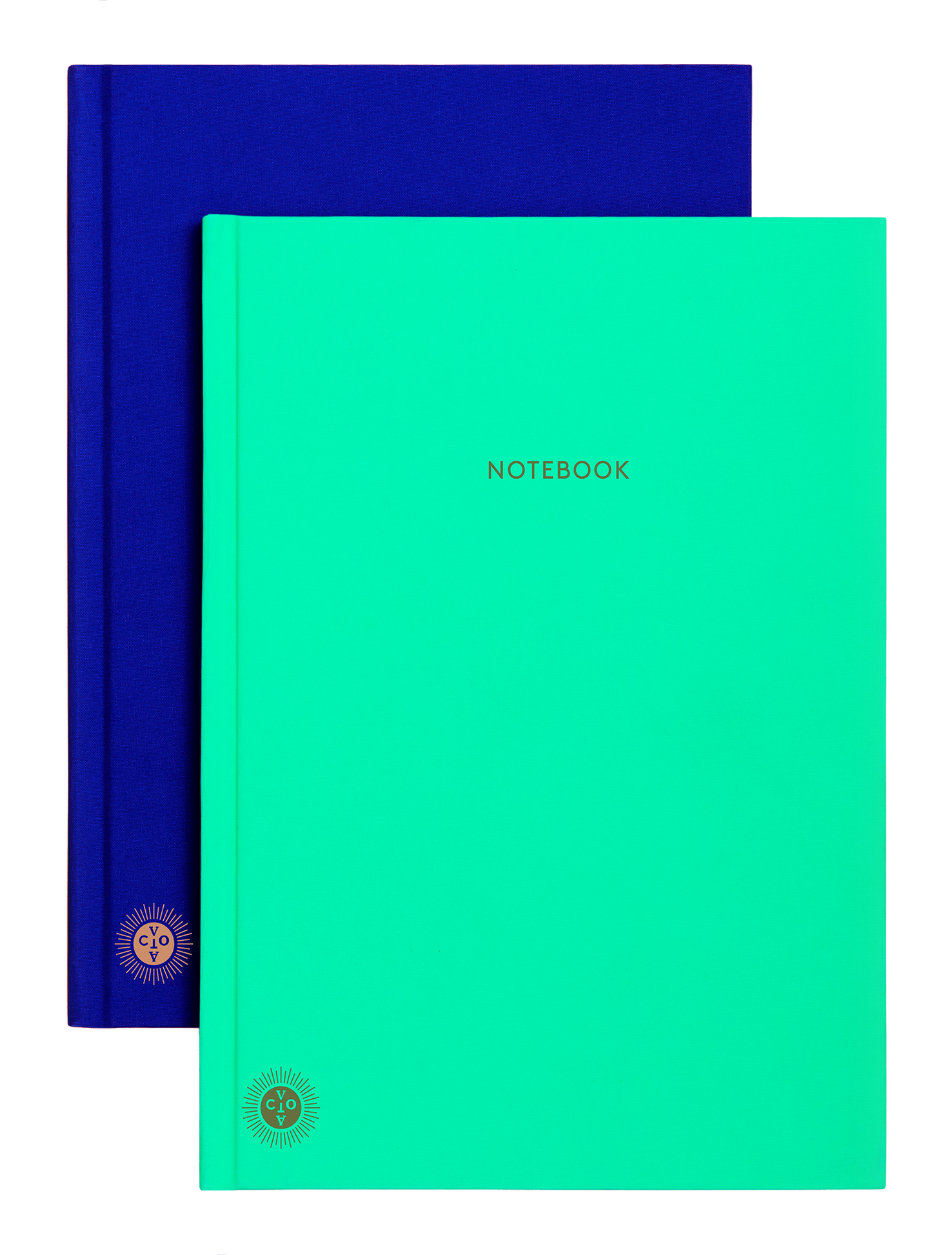 Carnet de notes planificateur vert menthe/bleu