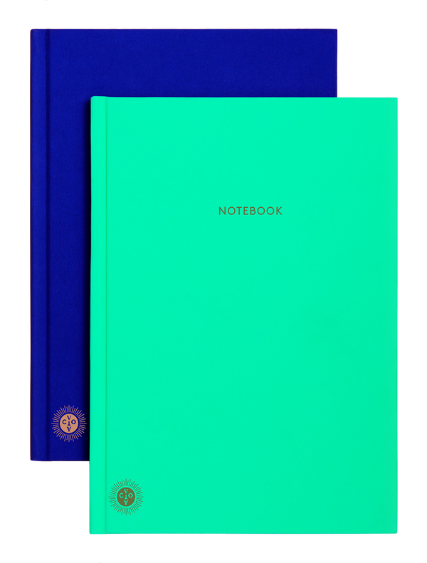 Carnet de notes planificateur vert menthe/bleu