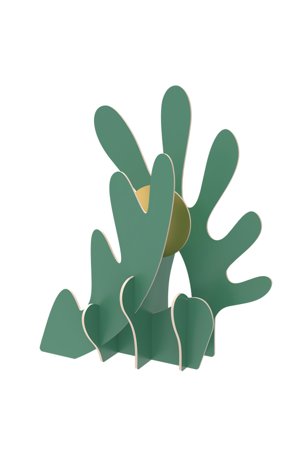 Sculpture en papier verte