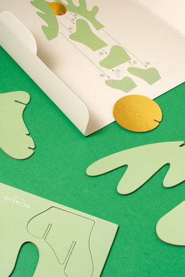 Sculpture en papier verte