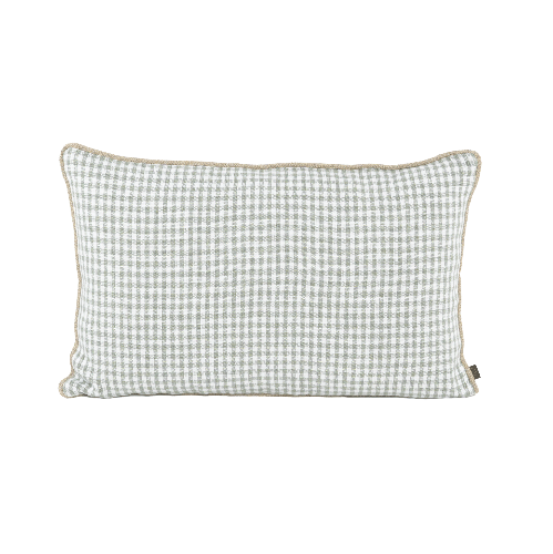 Housse de coussin en lin Piana sauge