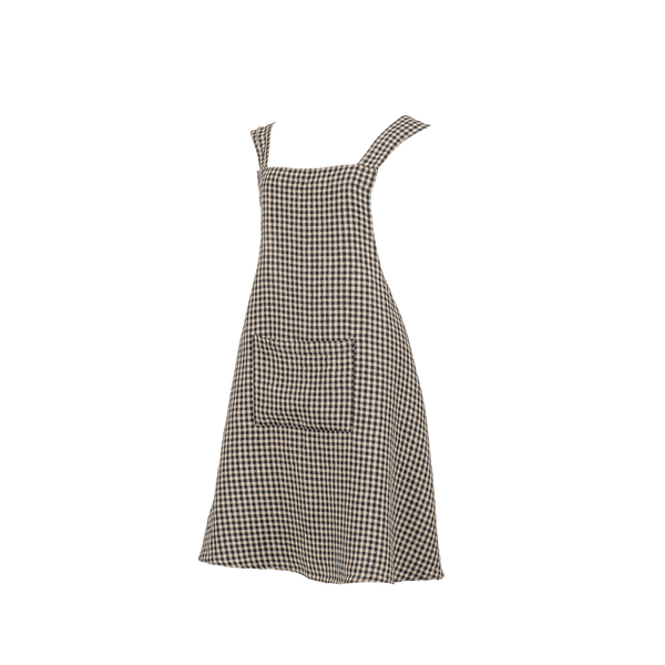 Tablier japonais en lin Piana charbon