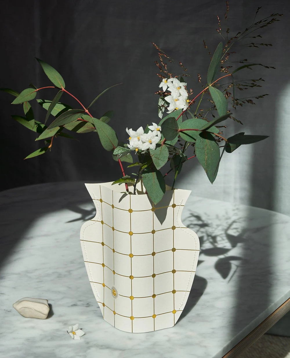 Mini vase en papier Lido blanc