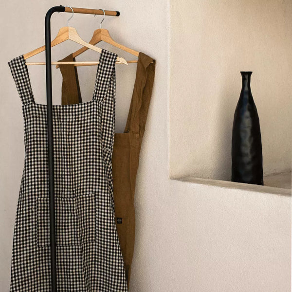 Tablier japonais en lin Piana kaki