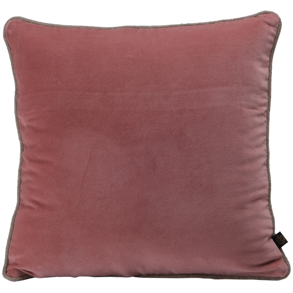Housse de coussin en velours New Delhi bois de rose