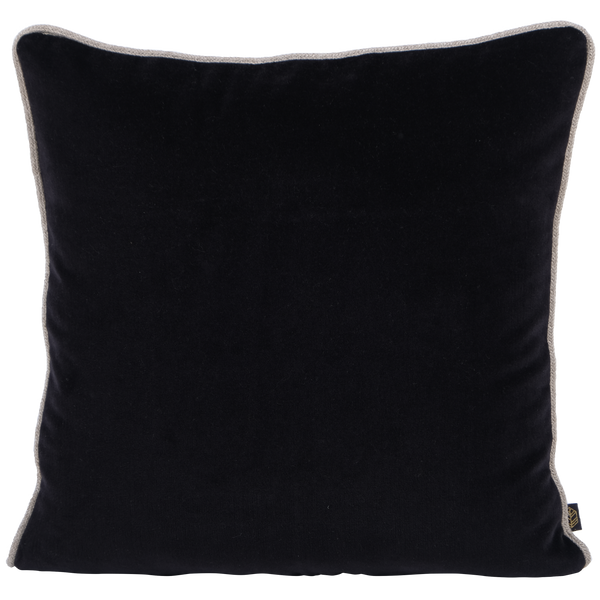 Housse de coussin en velours New Delhi noire