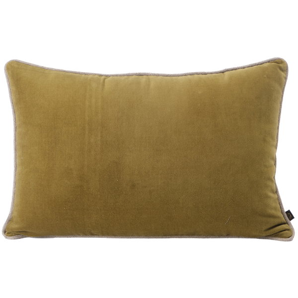 Housse de coussin en velours New Delhi olive