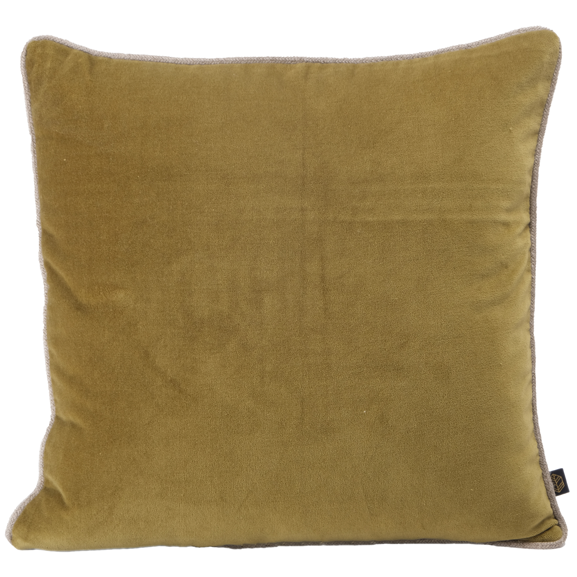 Housse de coussin en velours New Delhi olive