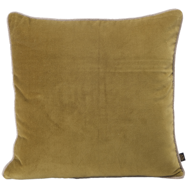 Housse de coussin en velours New Delhi olive