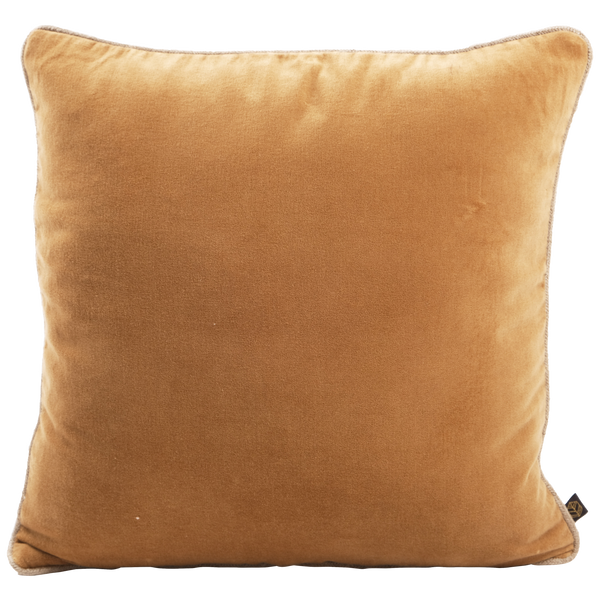 Housse de coussin en velours New Delhi tabac