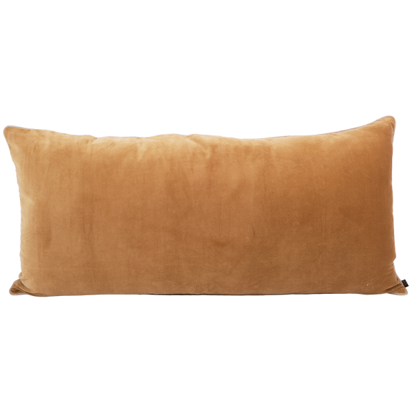 Housse de coussin en velours New Delhi tabac